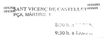 Segell de l'oficina de Correus de Sant Vicen�
