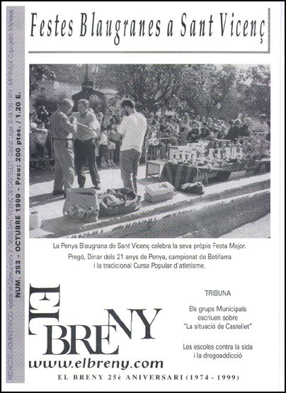 Portada d'El Breny d'octubre de 1999