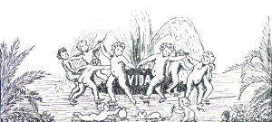 Dibuix de la portada del programa de Festa Major de l'any 1950