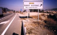 Senyals que adverteixen de l'entrada a Sant Vicen�