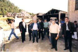 El president Pujol visitant la zona afectada
