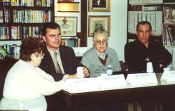 Magda Riera, Eduard Vicente, Mn. Jordi Vila, i Jaume Garcia.