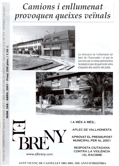 Portada d'El Breny d'abril del 2001