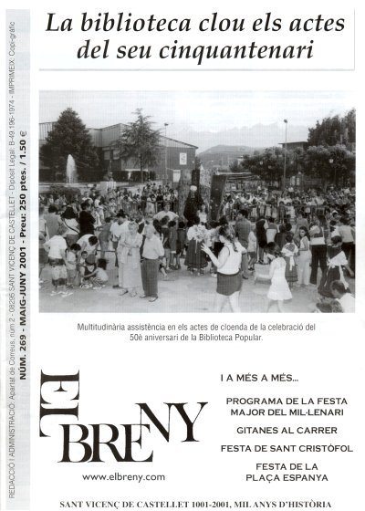 Portada d'El Breny de maig-juny del 2001