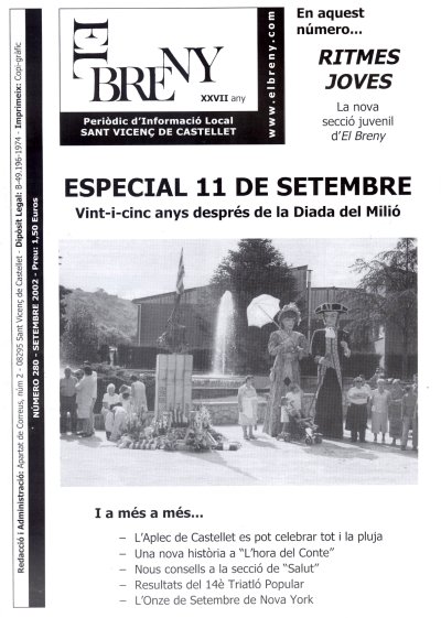 Portada d'El Breny de setembre de 2002