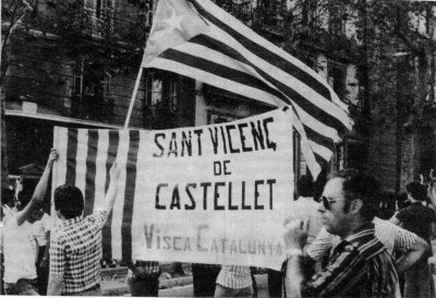 Sant Vicen� tamb� va voler ser present a la multitudin�ria manifestaci� d�aquell 11 de setembre, de fa 25 anys a Barcelona