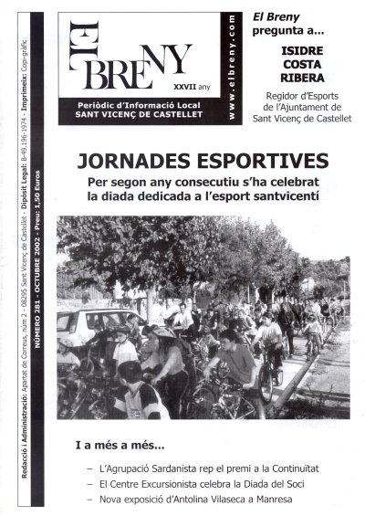 Portada d'El Breny d'octubre de 2002