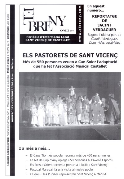 Portada d'El Breny de desembre de 2002