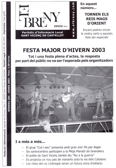 Portada d'El Breny de gener del 2003