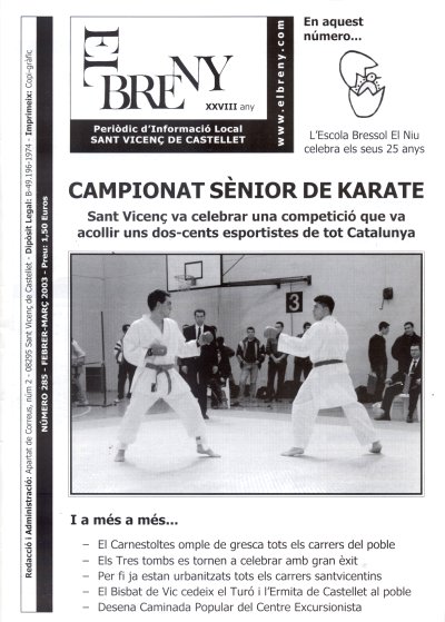 Portada d'El Breny de febrer-mar� del 2003