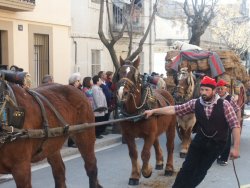 M�s de cent cinquanta genets i m�s de trenta-cinc carruatges es van reunir a Sant Vicen� per celebrar els Tres Tombs