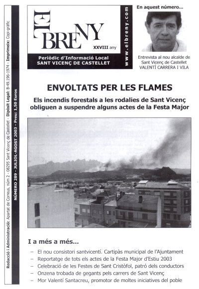 Portada d'El Breny de juliol-agost del 2003