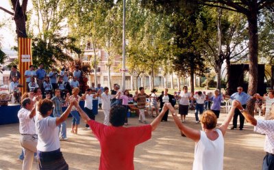 La pla�a Catalunya es va omplir de sardanistes per celebrar el seu 28� Aplec