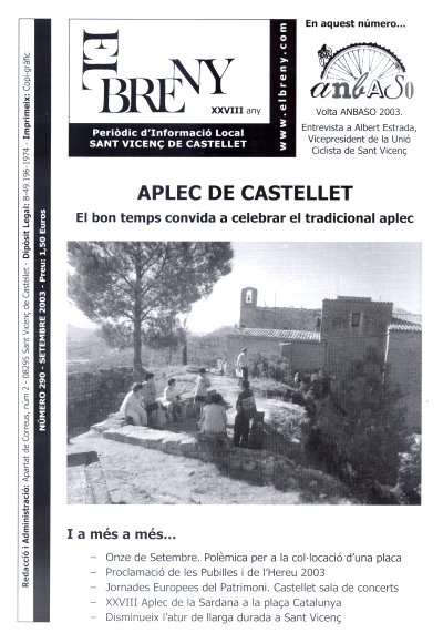 Portada d'El Breny de setembre del 2003