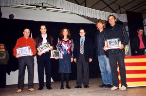 D'esquerra a dreta, M�rius Estrada, Marcel�l� Masafret, Montse Gom�riz, Valent� Massana, Mat�es Sala i Josep Mart�