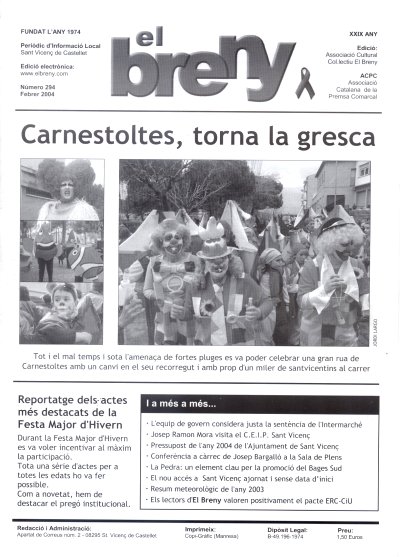 Portada d'El Breny de febrer 2004