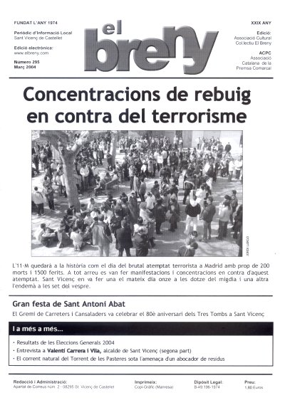 Portada d'El Breny de mar� 2004
