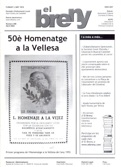 Portada d'El Breny d'abril 2004