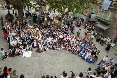 Fotografia de fam�lia dels m�s de 180 balladors que van participar en la catorzena edici� del Ball de Gitanes. / FOTOGRAFIA JORDI