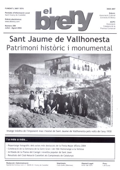 Portada d'El Breny de juliol-agost 2004
