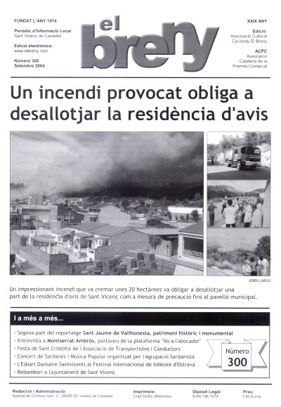Portada d'El Breny de setembre 2004