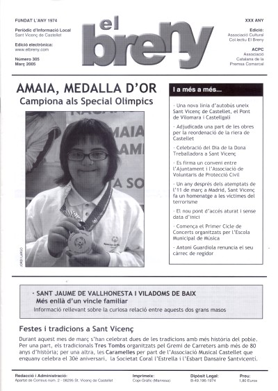 Portada d'El Breny de mar� 2005