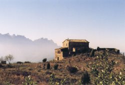 El Ginebral i, al darrera, Montserrat.